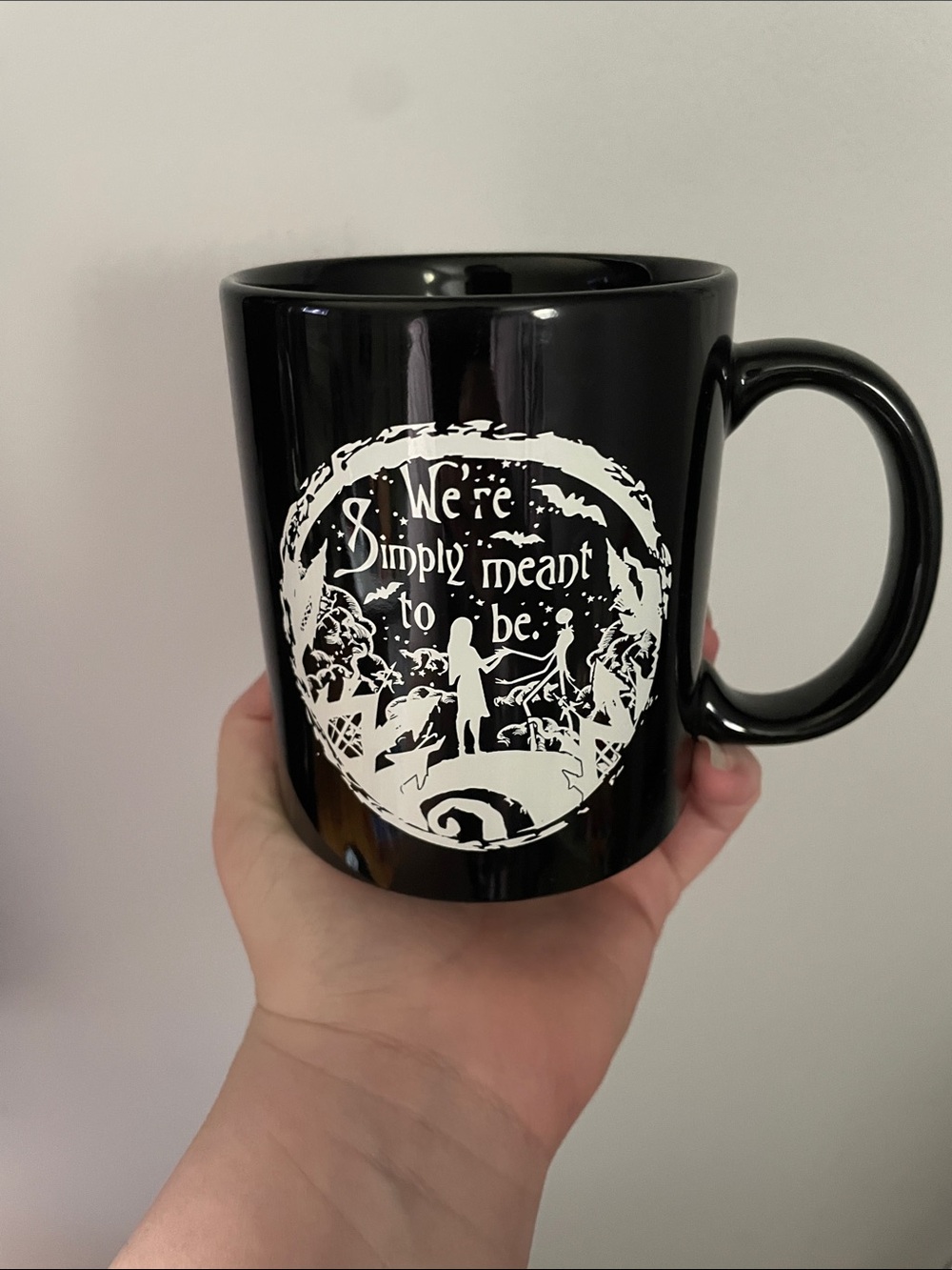 Nightmare before Christmas Black Coffee Mug